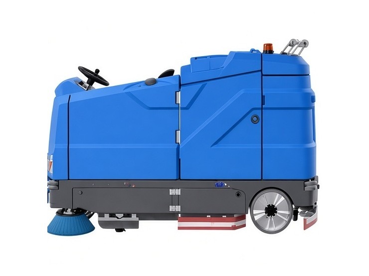 ScrubWise A90RC ride-on sweeper-scrubber, side view